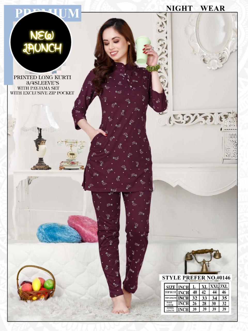 Summer Special Vol At 0416 Printed Night Suits Catalog
